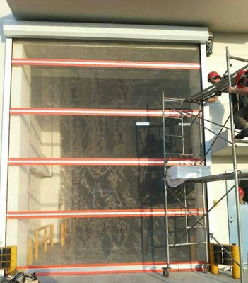puerta rápida de funcionamiento fácil de Safty del PVC de la abertura 0.5-1.5m/S de la puerta de la resistencia de alta velocidad del viento