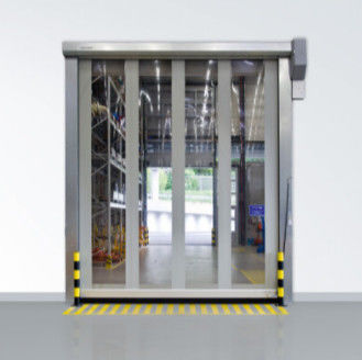 Seguridad de alta transparencia Puertas de persianas de rodillo rápido Almacén de acero galvanizado