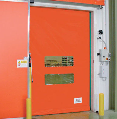 Puerta de cerradura de alta velocidad en espiral de PVC Puerta de cierre de cerradura de metal con aislamiento