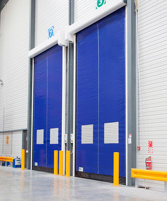 Alta seguridad puerta de persiana de rodillo de metal industrial rápida para habitaciones frías aislamiento térmico