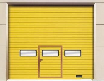 Puerta de garaje seccional de puertas seccionales industriales de arriba de ancho máximo de 6500 mm