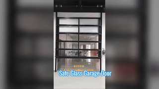 Elija la puerta de garaje seccional de vidrio transparente con estanqueidad al agua de vidrio de aleación de aluminio para alta seguridad