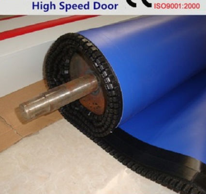 El plástico rápido del Pvc de las puertas del rodillo de la cremallera autorreparadora rueda para arriba el poliéster industrial