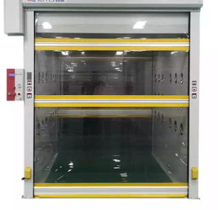 Puerta seccional de aluminio resistente al viento con hoja de una / dos capas de alta calidad de aleación de aluminio industrial eléctrico