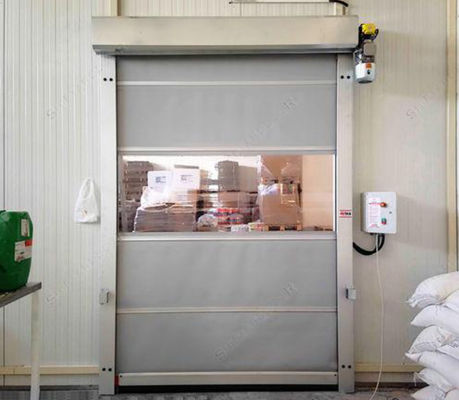 Sitio limpio rápido de acero inoxidable del obturador 220V Warehouse de la automatización de las puertas del rodillo del Pvc