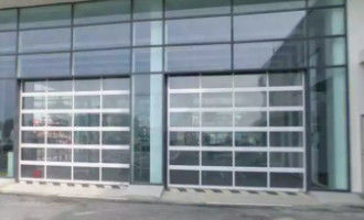 Alto espejo de la reducción del nivel de ruidos de la puerta transparente de cristal de aluminio automática eléctrica del garaje