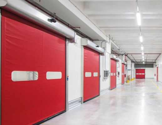 Puerta espiral de alta velocidad de aleación de aluminio transparente de seguridad para la eficiencia