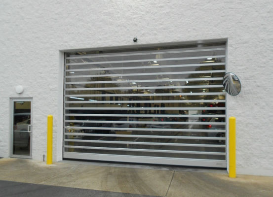 Aluminio Transparente Puerta espiral de alta velocidad Eficiencia de seguridad para lugares de trabajo ocupados Industrial aislado térmico