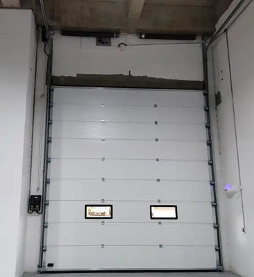 Control remoto aislamiento de la puerta de garaje seccional acero eléctrico blanco 50 mm-80 mm de grosor