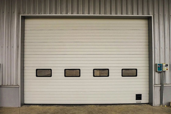 Control remoto aislamiento de la puerta de garaje seccional acero eléctrico blanco 50 mm-80 mm de grosor