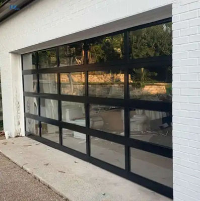 Impermeable Alta seguridad estanqueidad al agua Clase 3 Puerta de garaje transparente de vidrio Puerta de garaje seccional personalizada según el pedido