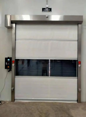 Puerta de rodillo rápida aislada de acero de alta resistencia manual/automática
