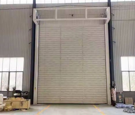 Puerta aérea en espiral controlada por PLC Automática Exterior Comercial de Aluminio