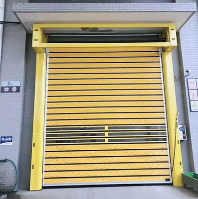 Velocidad controlada por PLC 220V Alimentación de energía Puerta espiral con 0,8 m/s Cierre de la planta de fabricación Puerta de obturación automática