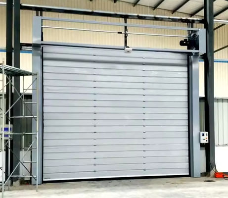 Puerta espiral de alta velocidad con control PLC a 0,8 m/s Sistema de seguridad de sensores fotoeléctricos de velocidad
