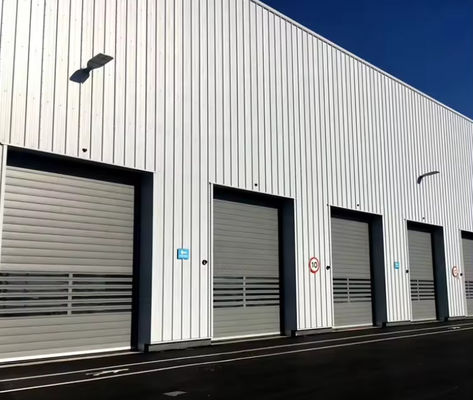 Puerta espiral de velocidad controlada por PLC con velocidades de apertura y cierre de 0,8 m/s