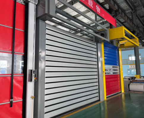 0.8m/s Puerta espiral de velocidad de aleación de aluminio con 220V/50HZ Fuente de alimentación Cerradura automática de metal de aluminio rápida