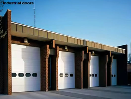 Puertas seccionales de acero de reducción de ruido con revestimiento en polvo