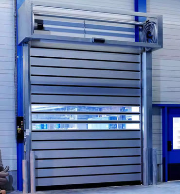 220V/50HZ Sensor fotoeléctrico de seguridad Puerta espiral de velocidad -20°C~50°C Abrir resistencia al viento de aluminio rígido Puerta de alta velocidad