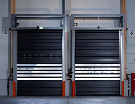 Puerta espiral de aluminio de velocidad con sistema de control PLC 0.75KW potencia del motor Ventas directas del fabricante