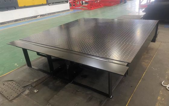 Nivelador eléctrico hidráulico de carga del muelle de carga personalizable con cadena de seguridad y controles de botón de presión