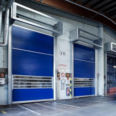 Puerta rodante de seguridad en espiral de aluminio transparente rápida rápida 2m/s China Manufacturer