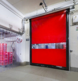 304 de acero inoxidable aislado térmico velocidad rápida Roll Up PVC puerta de persiana comercial rápidamente automática