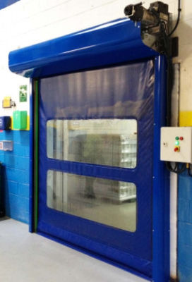 Puerta de rodillo rápida de aislamiento térmico de bajo mantenimiento con almacenamiento en frío automático de acero inoxidable 304