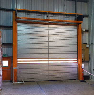 Aluminio transparente de alta velocidad de seguridad de la puerta espiral para la eficiencia personalizada como fabricante de pedido