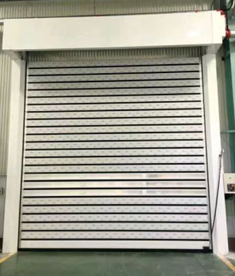 Puerta seccional de acero de doble piel con cerradura