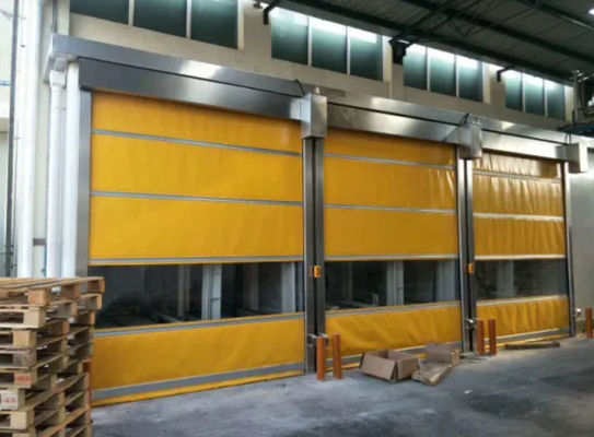 Puerta de garaje de alta velocidad de PVC silenciosa y duradera con obturación rápida Puerta exterior de aleación de aluminio personalizada