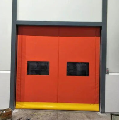 Puerta de alta velocidad personalizada de PVC con persiana rápida con acero inoxidable y puerta de cremallera de control inteligente