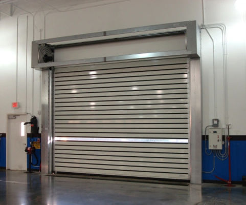 Eficiencia de seguridad de la puerta espiral de alta velocidad transparente de aluminio