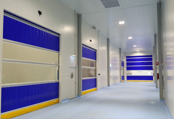 Puertas de rodillo rápidas insonorizadas con aislamiento térmico Almacén Reparación rápida Puerta de PVC con cremallera de alta velocidad
