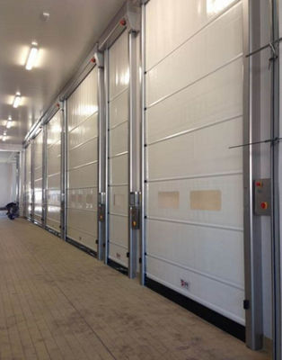 Bajo mantenimiento Alta velocidad PVC Rollo Up Puerta de persiana rápida 304 Material de acero inoxidable para aislamiento térmico