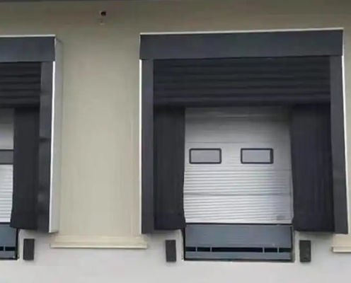 Fabricación industrial de tejido mecánico duradero de lado blando de PVC personalizado Sistema de carga ajustable de color Refugio de puertas del muelle para camiones