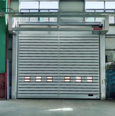 Puerta espiral de aluminio transparente de alta velocidad con velocidad de cierre de 0,8 m/s y fuente de alimentación de 220V/50HZ