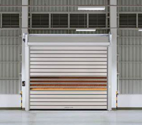 Aluminio transparente de alta velocidad de seguridad de la puerta en espiral Eficiencia personalizada para la comodidad
