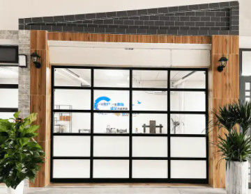 Aguas resistentes Clase 3 Vidrio transparente puerta de garaje seccional libre de ruido