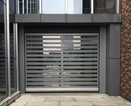 Puerta espiral transparente de alta velocidad de aluminio de alta eficiencia de seguridad con fuente de alimentación de 220V / 50HZ
