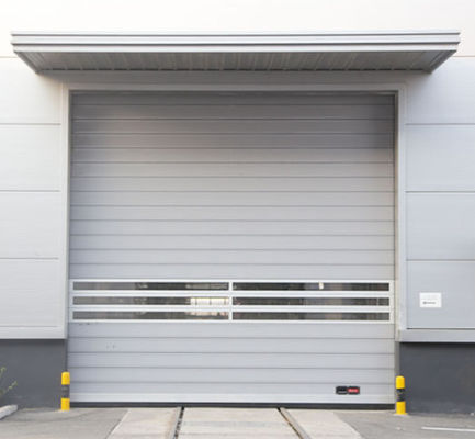 Eficiencia Seguridad Eficiencia Resistencia al viento ≤ 2,0KN/m2 Velocidad de apertura 0,8m/s Puerta espiral transparente de alta velocidad de aluminio