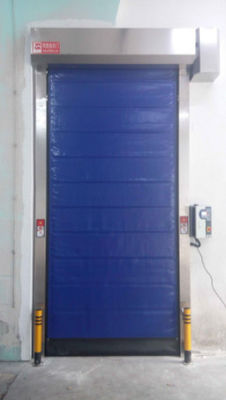 Puerta de persiana rápida de PVC de alta velocidad personalizada 304 Material de acero inoxidable para mejorar el rendimiento del negocio Puerta de cremallera