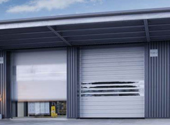 Seguridad de puertas en espiral de alta velocidad de aluminio transparente personalizado