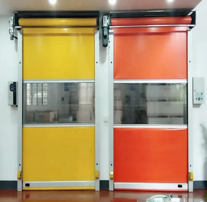 Almacén industrial a prueba de polvo Puertas de PVC rodantes de alta velocidad Puerta de persianas de rodillo de alta velocidad