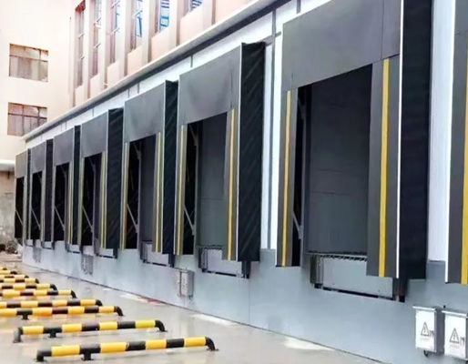Alta portabilidad industrial ajustable inflable aislado hermético sellado refugio de muelle de trabajo estructura de acero durabilidad