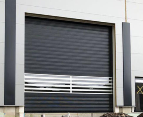 Puerta espiral transparente de alta velocidad de aluminio para la eficiencia de la seguridad