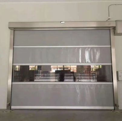 Puerta de persiana rápida de PVC de alta velocidad personalizada 304 de acero inoxidable Operación automática