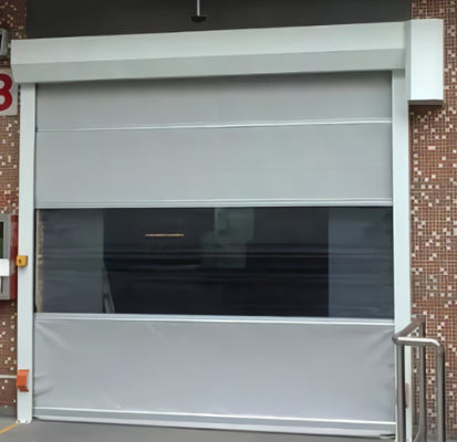 Puerta de persiana rápida de PVC de alta velocidad personalizada 304 de acero inoxidable Operación automática