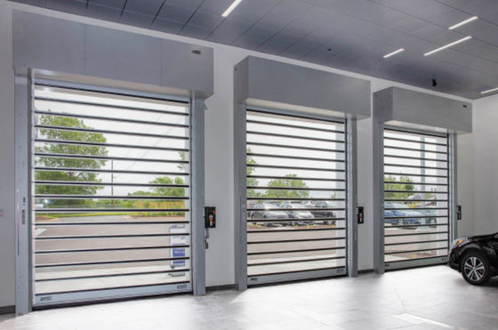 Puerta espiral transparente de alta velocidad de aluminio Eficiencia de seguridad personalizada