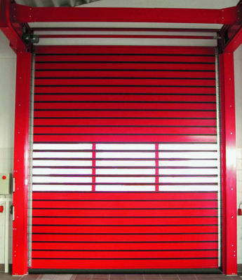 Seguridad y eficiencia de la puerta espiral transparente de alta velocidad de aluminio para la resistencia al viento ≤ 2,0KN/m2 en cualquier temperatura